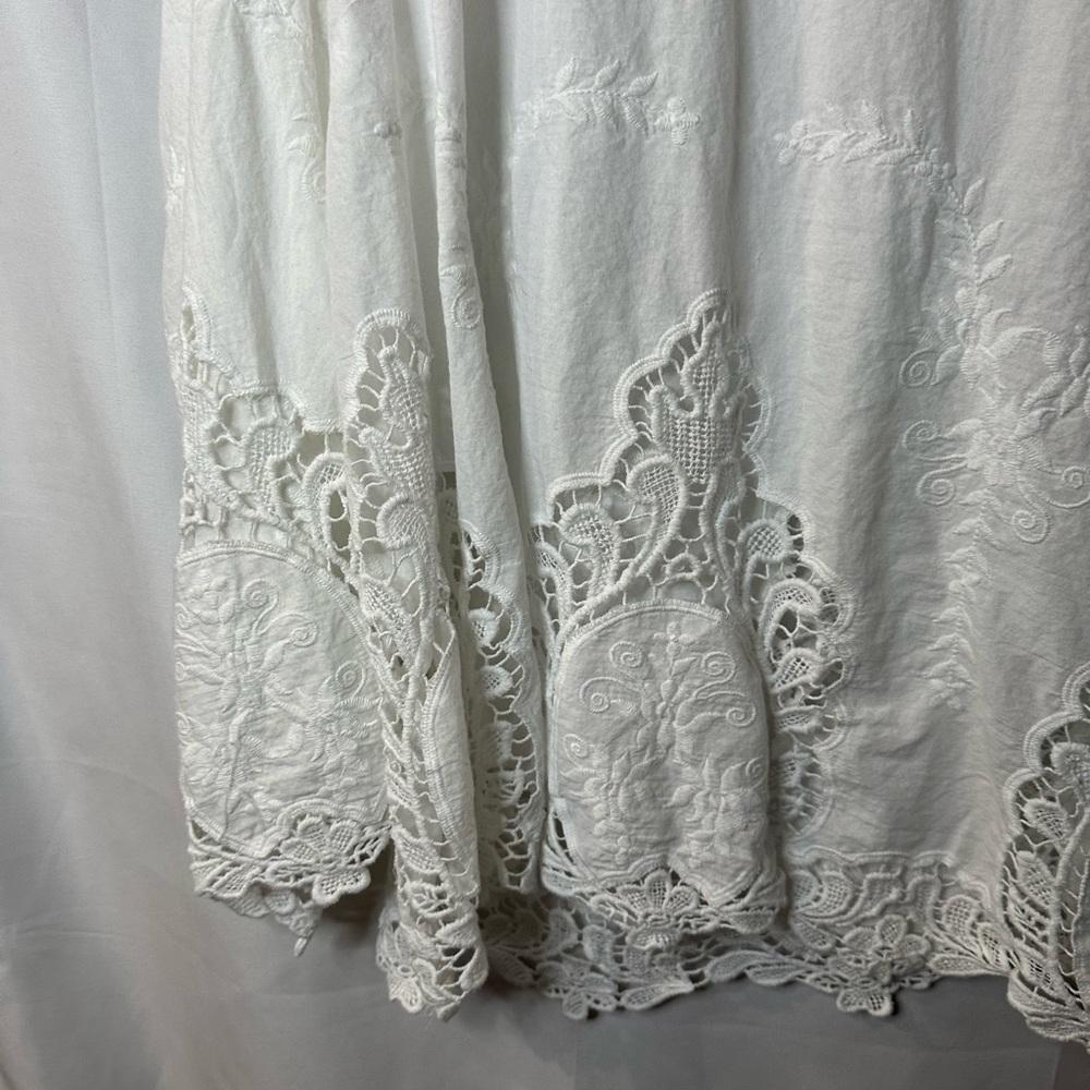 Cynthia Rowley White Lace Trim Top - Picture 4 of 14